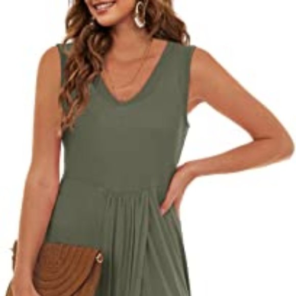 Womens Good Vibes Rainbow Sleeveless Maxi Dress Summer Casual Tank Dresses - Picture 1 of 4